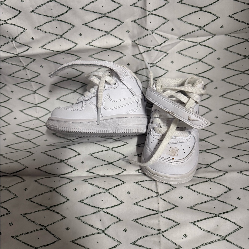 Nike Kids White Velcro & Lace Sneakers